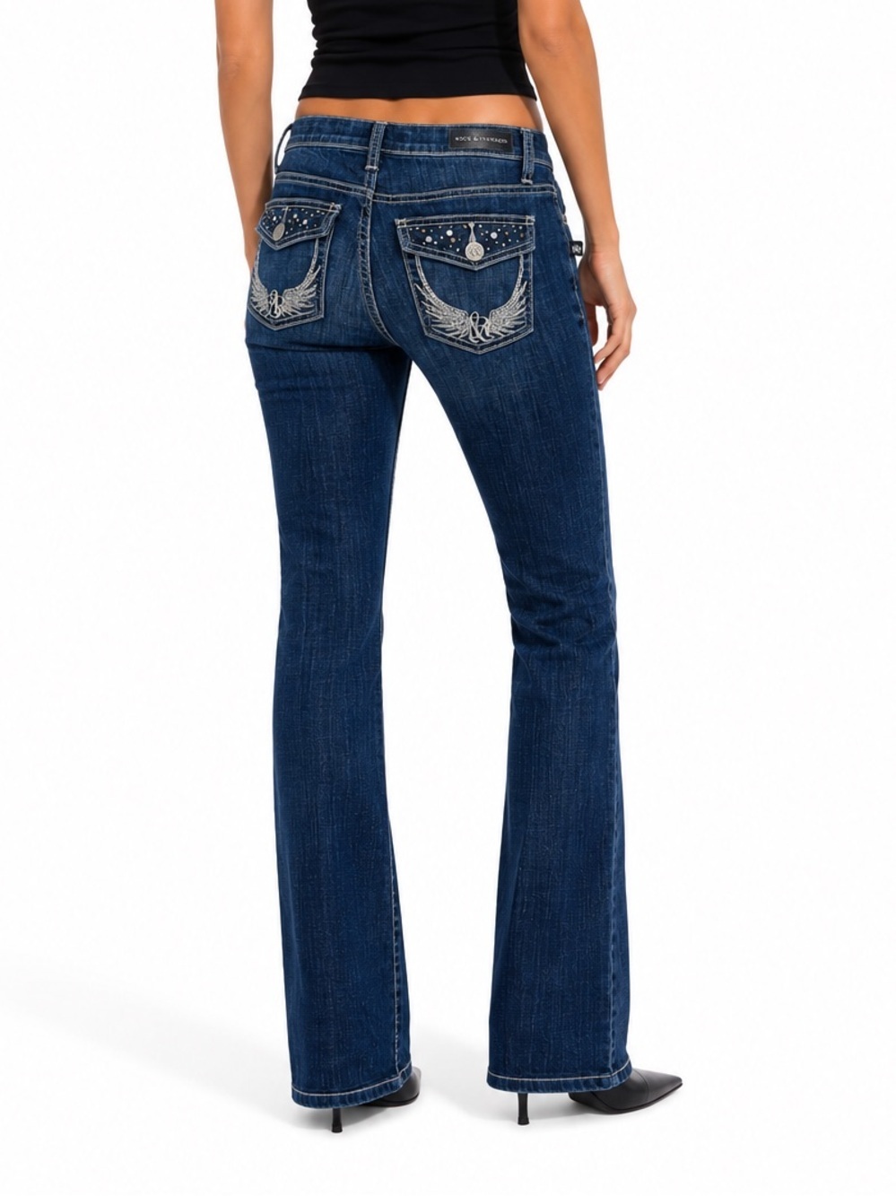 Rock & Republic Y2K Kasandra Rhinestone Bootcut Jeans